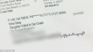 daughter killed in crash letter