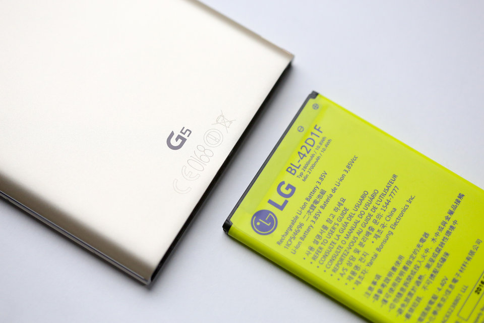 Consumers will be able to swap out the battery on the LG G5. Photo Credit: Getty Images