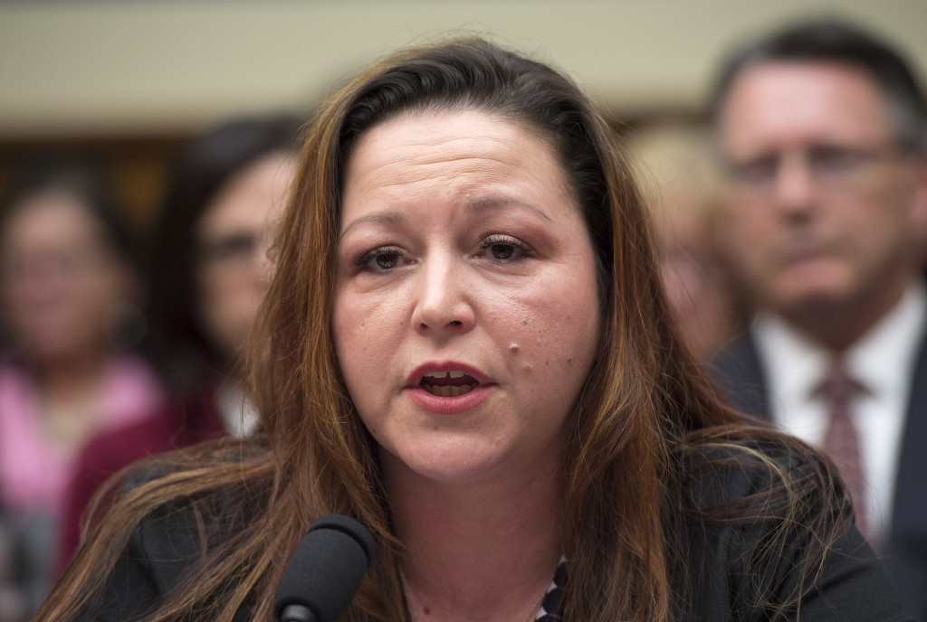 Flint resident Lee-Anne Walters testifies during a congressional hearing on the Flint water crisis. Photo Credit: mLive