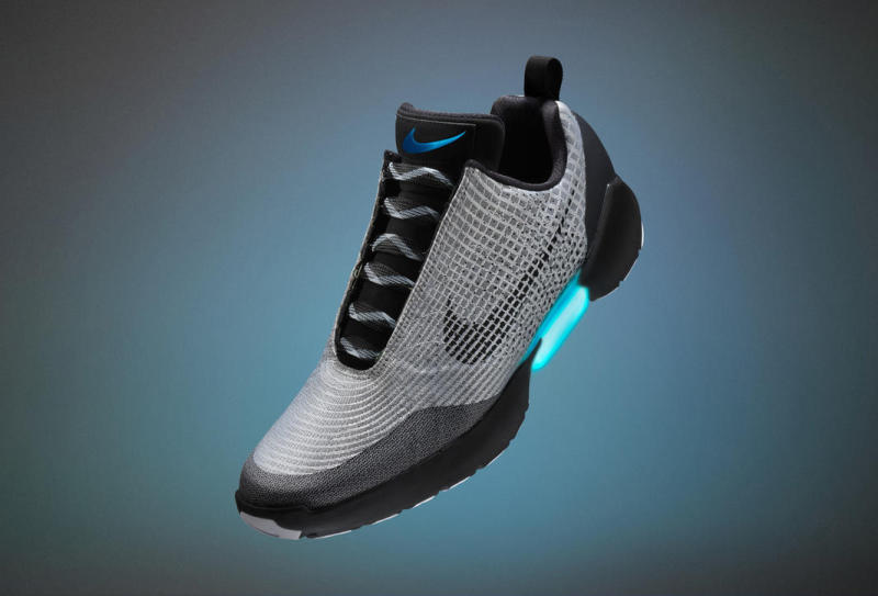 Nike's HyperAdapt 1.0 will self-lace and loosen and the press of a button. Photo Credit: Nike