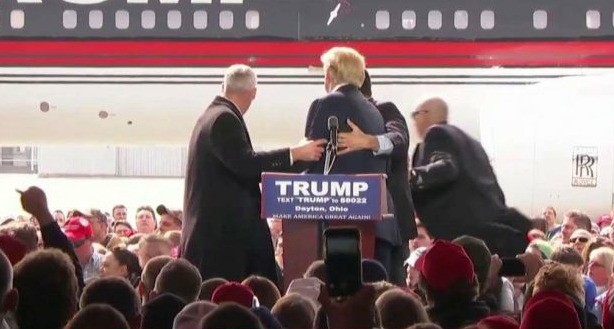 Watch: Secret Service Protects Donald Trump After Man Throws Object During Rally In Ohio