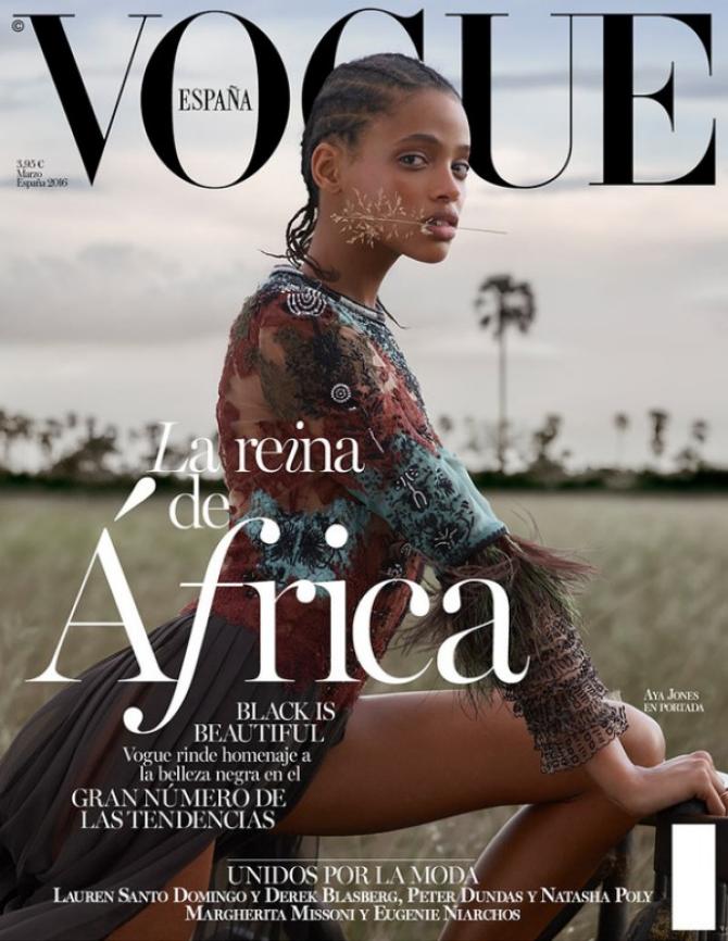 Vogue Spain Paying Homage To Blackness With Black Is Beautiful Cover The Model Is Rocking Cornrows