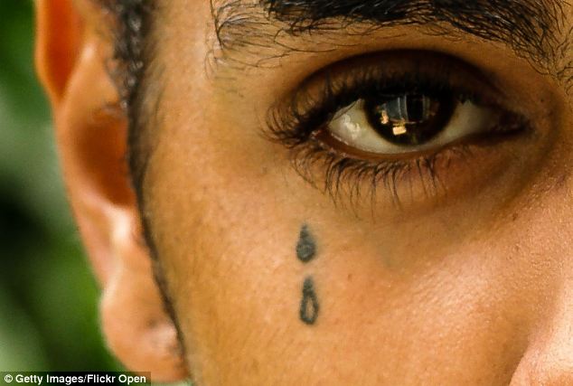 raindrop tattoo under eye