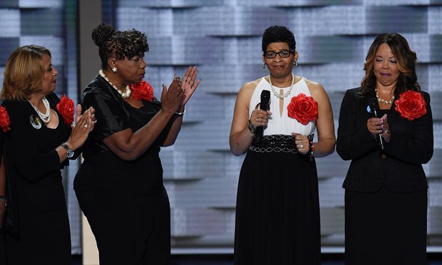Geneva Reed-Veal, mother of Sandra Bland: ‘Hillary knows that when a young black life is cut short, it’s not just a personal loss. It is a national loss.’ Photograph: Saul Loeb/AFP/Getty Images