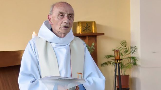 Father Jacques Hamel was giving morning Mass when the attackers stormed his church. Photo Credit: AFP