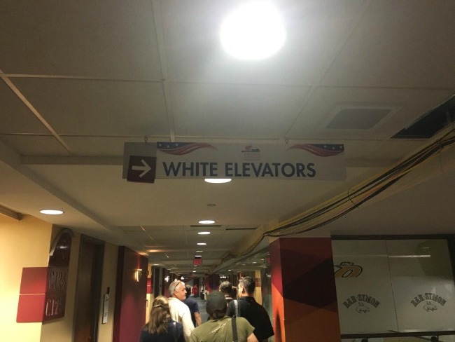"White Elevators" Sign Hung At Republican National Convention