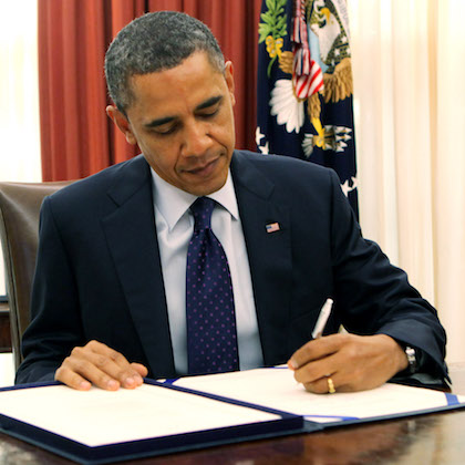 President Barack Obama Signs Payroll Tax Bill