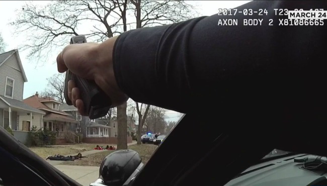 Cop Points Gun At Innocent Unarmed Black Children As They Lay On The Ground Crying In Fear In Mistaken Identity