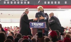 Watch: Secret Service Protects Donald Trump After Man Throws Object During Rally In Ohio