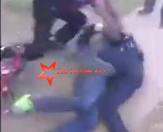 [Video] A Group Of Young Men Attacks Cop For Beating Up Their Neighbor