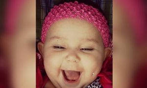 Mother Gets Death Threat After Posting Fake Picture Of Her Baby With A Cheek Peircing