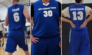 "Wet Dream Team" Kicked Out Of Basketball League For Sexual and Racially Offensive Jerseys