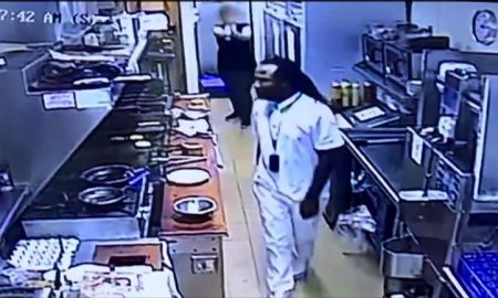 Man Jumps Counter & Punches Waitress In Her Face For Refusing A Refund, Another Employee With A Conceal To Carry Pulled A Gun On Him